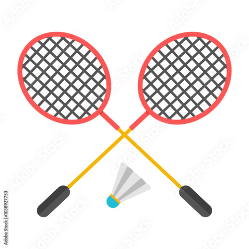 Trendy vector design of badminton 

