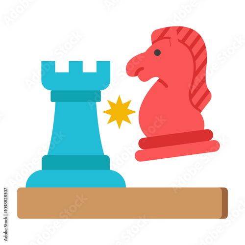 A perfect design icon of chess pieces

