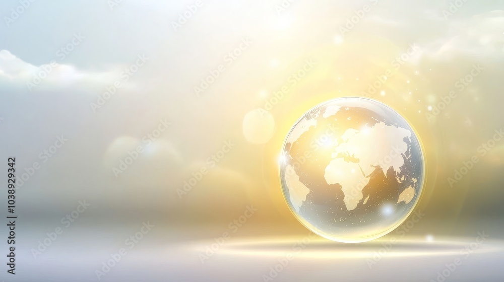 A beautiful representation of Earth with bright light, symbolizing global connectivity and environmental awareness. A beautiful representation of Earth with bright light, symbolizing global connectivity and environmental awareness.
