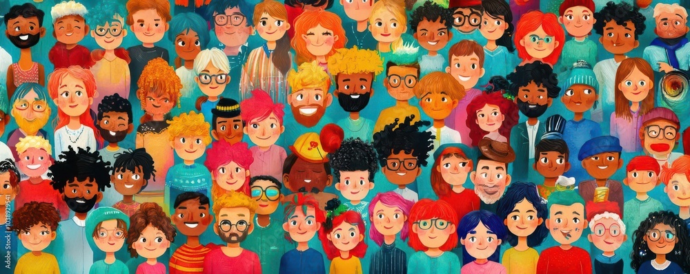 Diverse individuals united for global justice and unity, flat design illustration Diverse individuals united for global justice and unity, flat design illustration