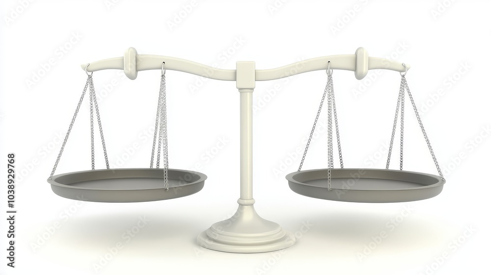 A classic balance scale symbolizing fairness, justice, and equilibrium, perfect for legal or philosophical themes.