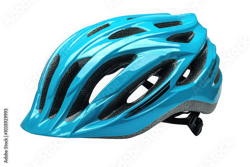 Blue Mountain Bike Helmet isolated on transparent background, png file, no background png file