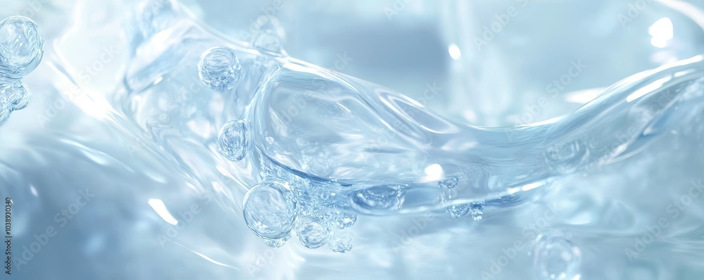 A close-up shot of clear water splashes with bubbles, showcasing the beauty and movement of liquid in a serene environment. A close-up shot of clear water splashes with bubbles, showcasing the beauty and movement of liquid in a serene environment.
