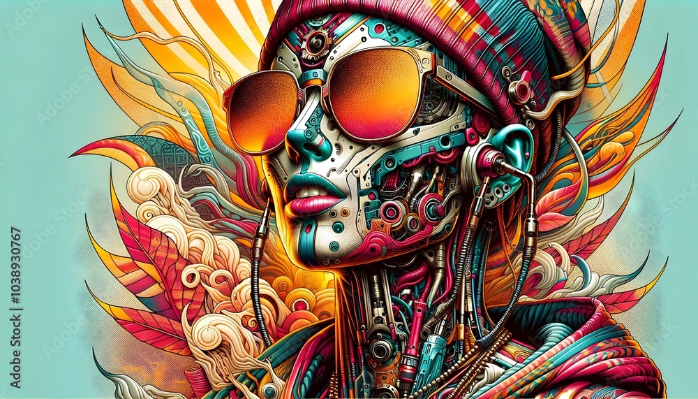Fototapeta premium Ciberpunk Luminoso