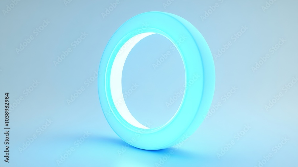 A glowing blue ring on a soft gradient background, perfect for themes of technology and modern design. A glowing blue ring on a soft gradient background, perfect for themes of technology and modern design.