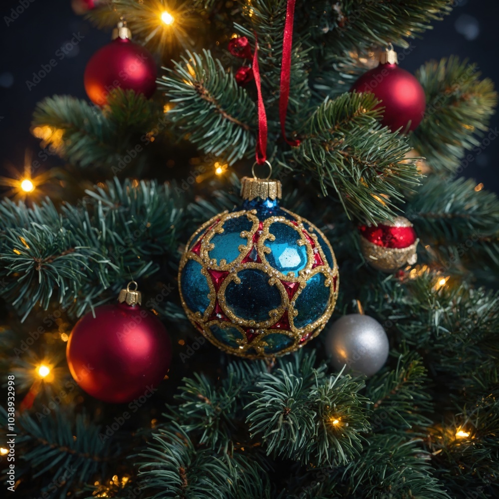 Fototapeta premium Joyful decorations inspire a magical holiday experience