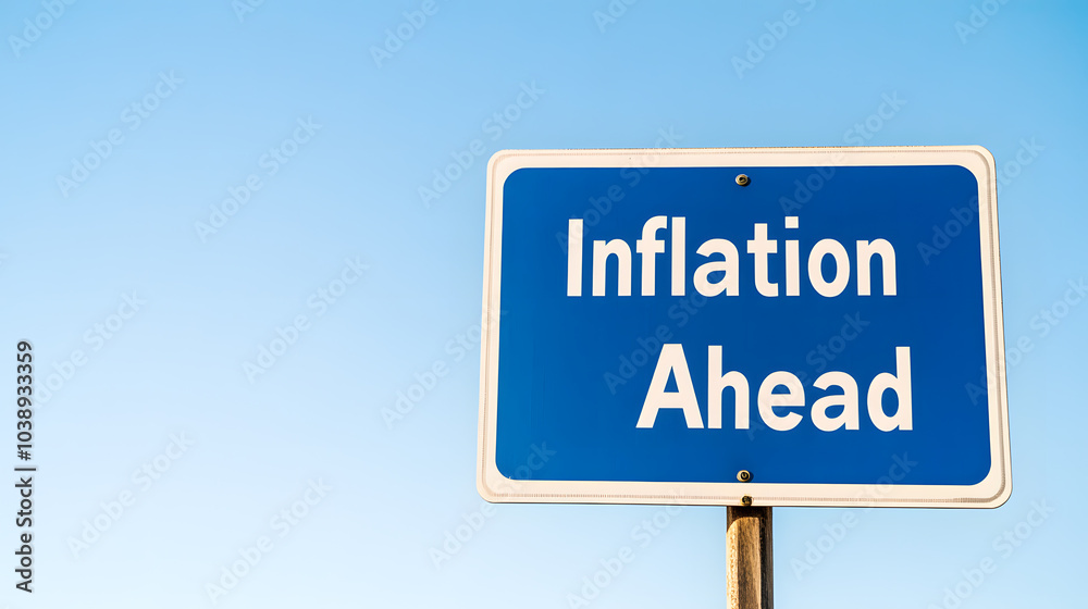Road Sign Indicating ‘Inflation Ahead’: A Creative Representation of Economic Awareness and Alertness Road Sign Indicating ‘Inflation Ahead’: A Creative Representation of Economic Awareness and Alertness