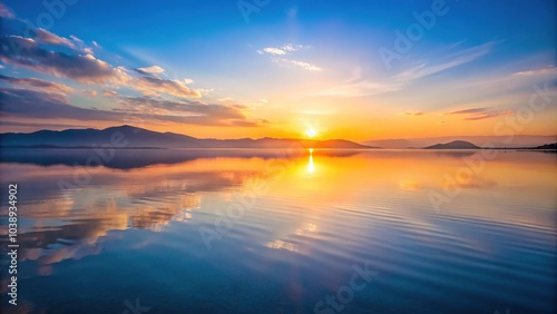 Witness the tranquil sunrise over Lake Chapala in minimalist beauty.