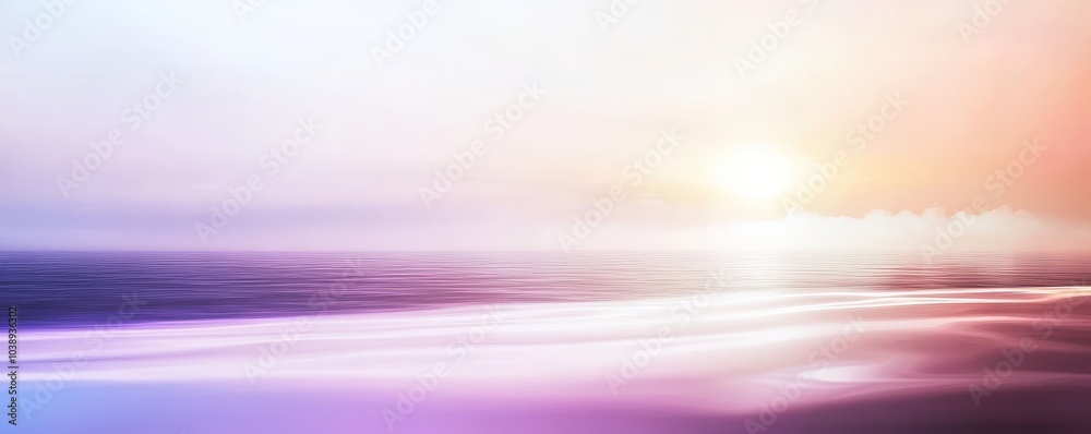 A serene abstract landscape showcasing soft colors and gentle waves, perfect for relaxation and inspirational themes.