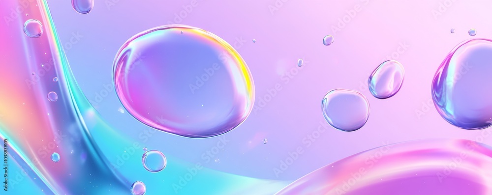 A vibrant abstract background featuring colorful bubbles and fluid shapes that evoke a sense of movement and modernity.