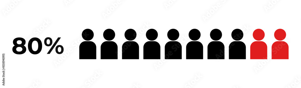 80% infographic people percent for business 80% infographic people percent for business
