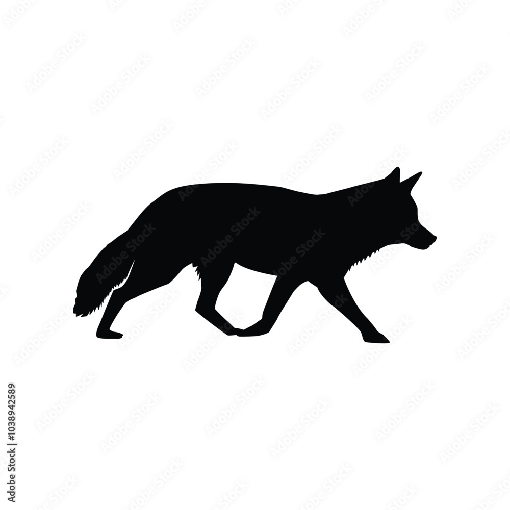 Fototapeta premium silhouette of a wolf