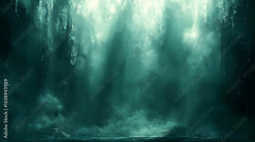 Obraz premium Abstract Background with Fog and Teal Mist