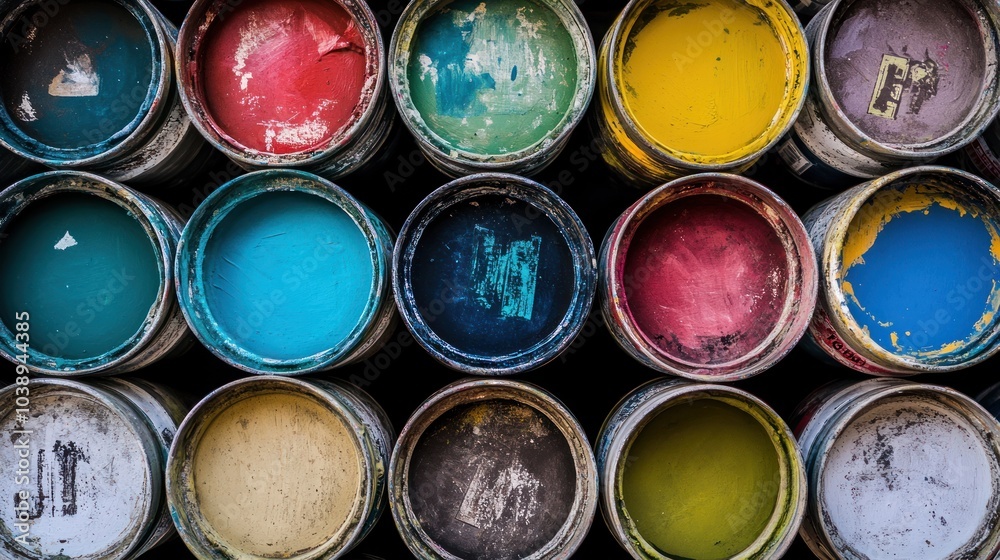 Colorful Paint Cans Colorful Paint Cans