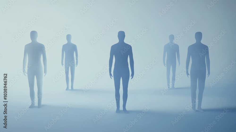 Silhouetted figures emerge in mist, creating a mysterious and ethereal atmosphere that evokes feelings of solitude and introspection. Silhouetted figures emerge in mist, creating a mysterious and ethereal atmosphere that evokes feelings of solitude and introspection.