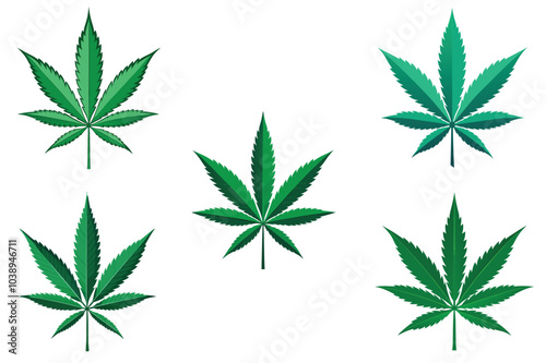 cannabis leaf isolated