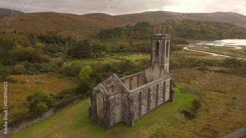 Wallpaper Mural Dunlewey abandoned Church at Glenveigh National Park Donegal Ireland - Historic ruins beautifully set against a stunning backdrop of lush verdant hills and serene tranquil scenery Torontodigital.ca