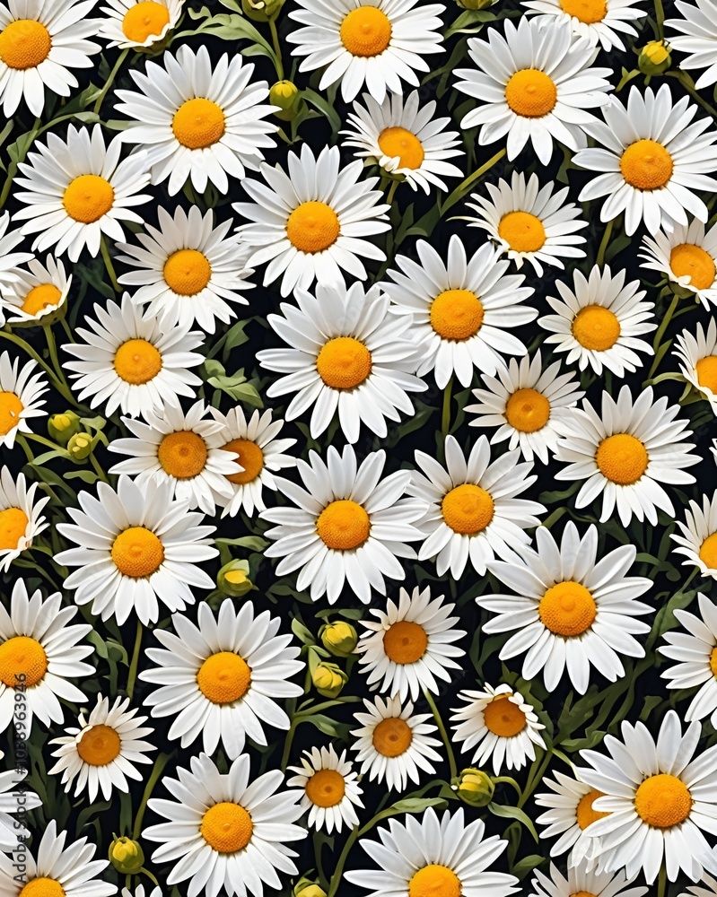 Daisy daisies Pattern of 12 flowers daisies with nothing behind flat-lay Daisy daisies Pattern of 12 flowers daisies with nothing behind flat-lay