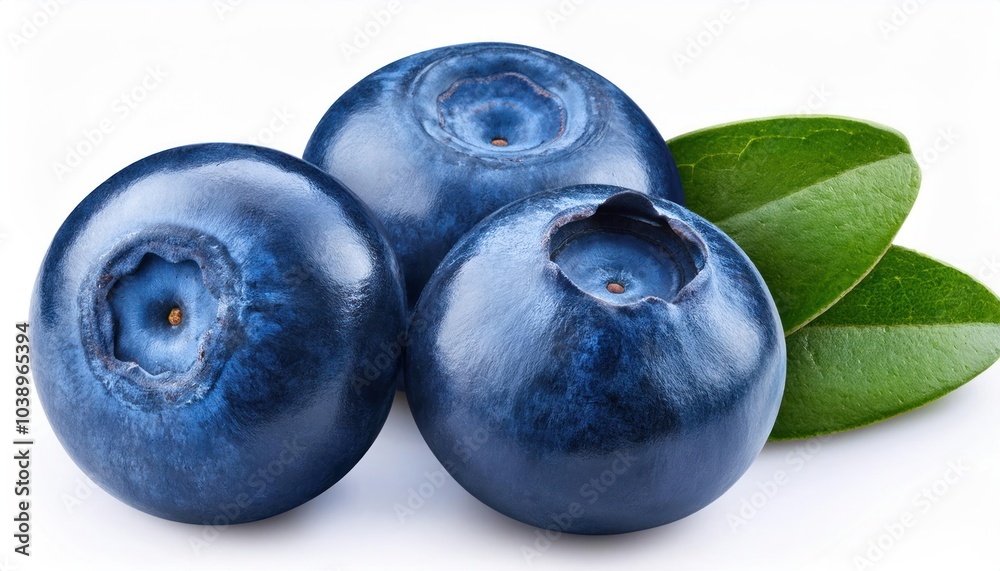 Fresh Blueberry with Full Depth of Field Isolated on White Background Fresh Blueberry with Full Depth of Field Isolated on White Background