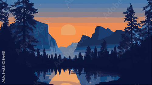 Yosemite's Tranquil Twilight.eps
