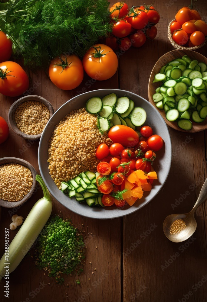 colorful array fresh vegetables wholesome grains vibrant bowl displaying freshness nutritional appeal, avocado, beans, beets, broccoli, carrots, cabbage colorful array fresh vegetables wholesome grains vibrant bowl displaying freshness nutritional appeal, avocado, beans, beets, broccoli, carrots, cabbage