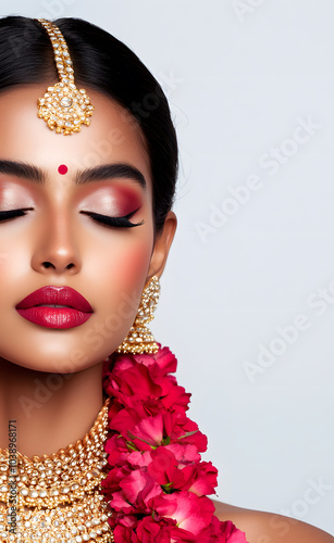 South Indian Bride with Traditional Wedding Makeup: Capturing the Elegance and Cultural Beauty of Indian Weddings