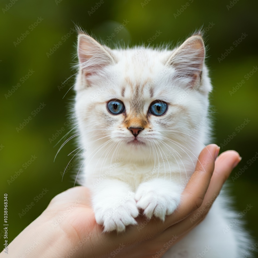 Fototapeta premium Beautiful Kitten with Nature Background