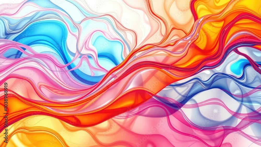 Dynamic Abstract Design with Vibrant Waves for Modern Art and Technology Projects Dynamic Abstract Design with Vibrant Waves for Modern Art and Technology Projects