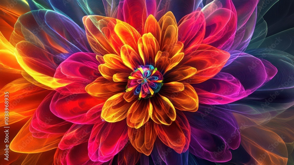 Vibrant Abstract Flower Vibrant Abstract Flower