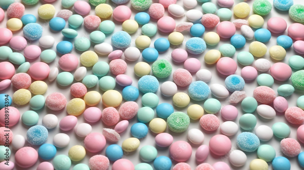画面いっぱいのパステルカラーのお菓子 画面いっぱいのパステルカラーのお菓子