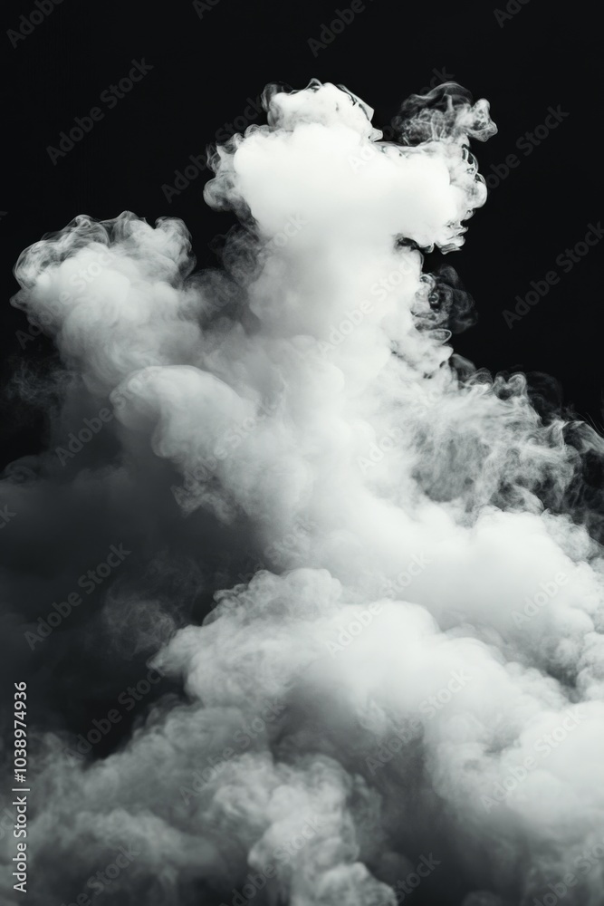 Obraz premium Formation of a swirling spiral cloud against a dark background with a mystical appearance