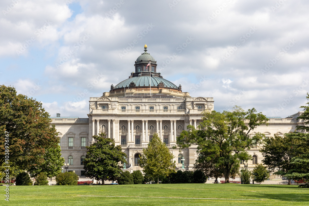 Library of Congress under cloudy skies Library of Congress under cloudy skies