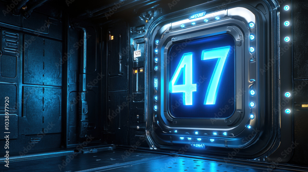 Bold Number 47 on Vibrant Colorful Background Bold Number 47 on Vibrant Colorful Background