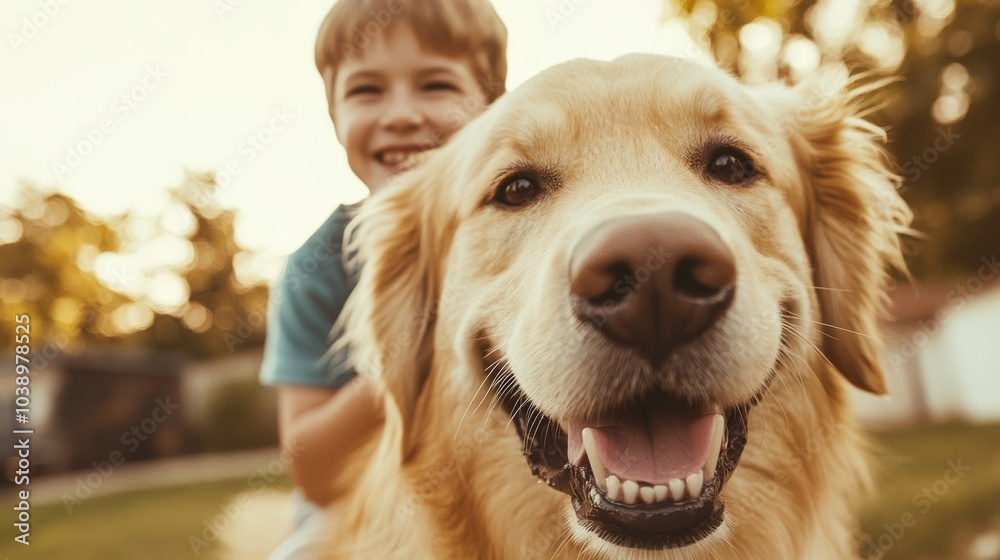 A dog and a boy playing together and the boy is riding on the dog's back. A dog and a boy playing together and the boy is riding on the dog's back.