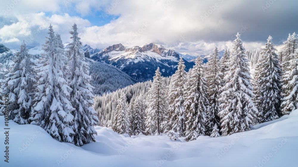 Snowy Mountain Landscape Snowy Mountain Landscape