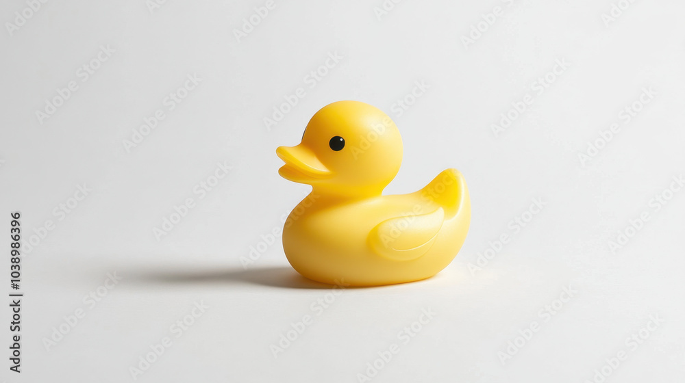 Yellow Rubber Duck Toys on Clean White Background Yellow Rubber Duck Toys on Clean White Background