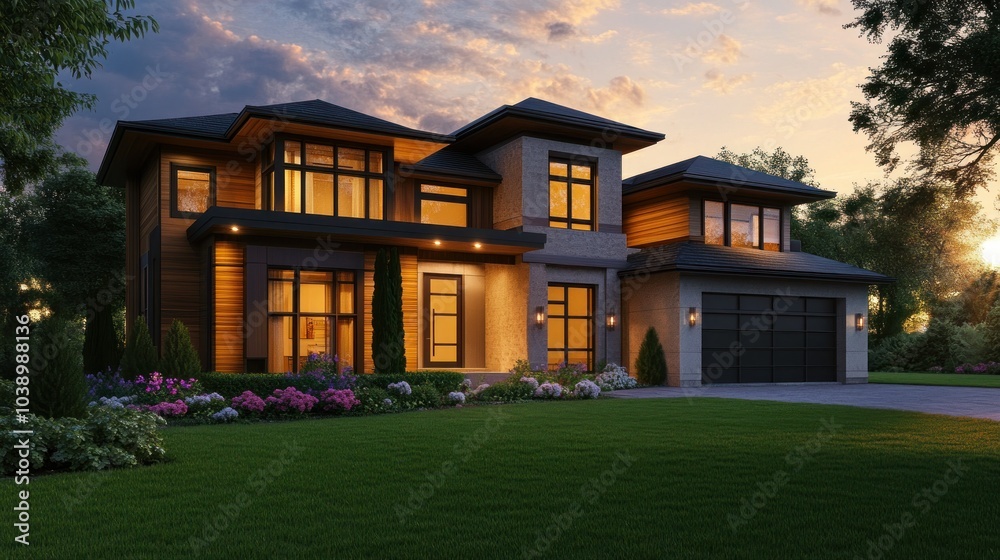 Modern House in the Sunset Modern House in the Sunset