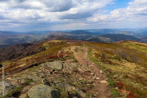 Fototapeta Naklejka Na Ścianę i Meble -  A walk in the Bieszczady National Park - Poland.