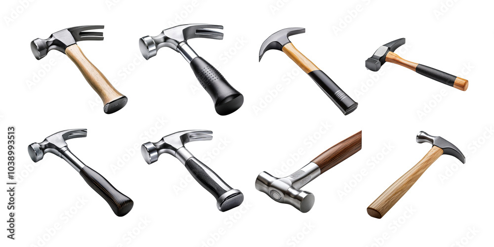 Variety of Hammers in Different Styles and Sizes, PNG collection, set bundle, isolate on transparent or white background Variety of Hammers in Different Styles and Sizes, PNG collection, set bundle, isolate on transparent or white background