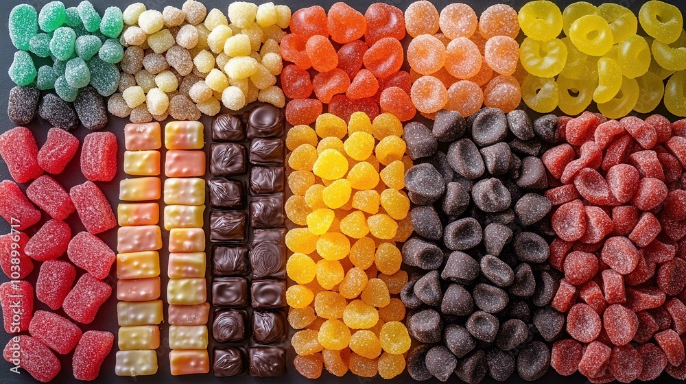 candy board with assorted treats candy board with assorted treats