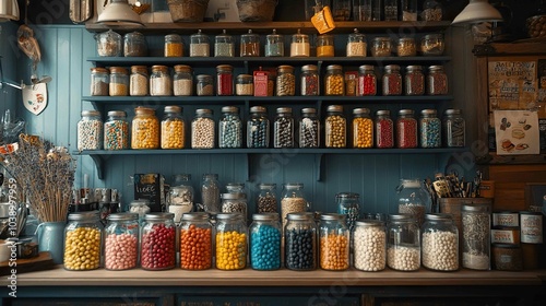 Wallpaper Mural old fashioned candy shop with jars filled with classic American treats Torontodigital.ca