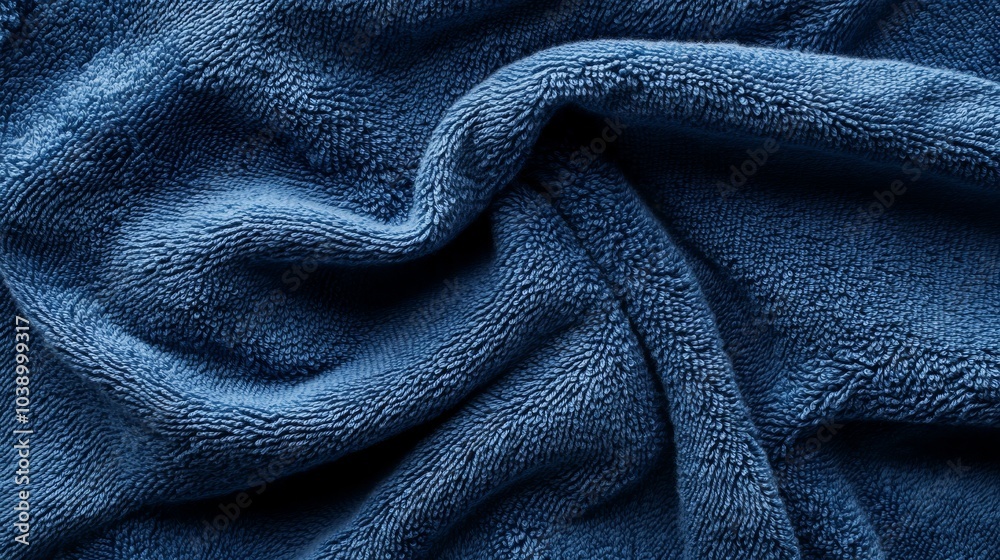 Soft blue towel. Blue cotton fabric towel texture Soft blue towel. Blue cotton fabric towel texture