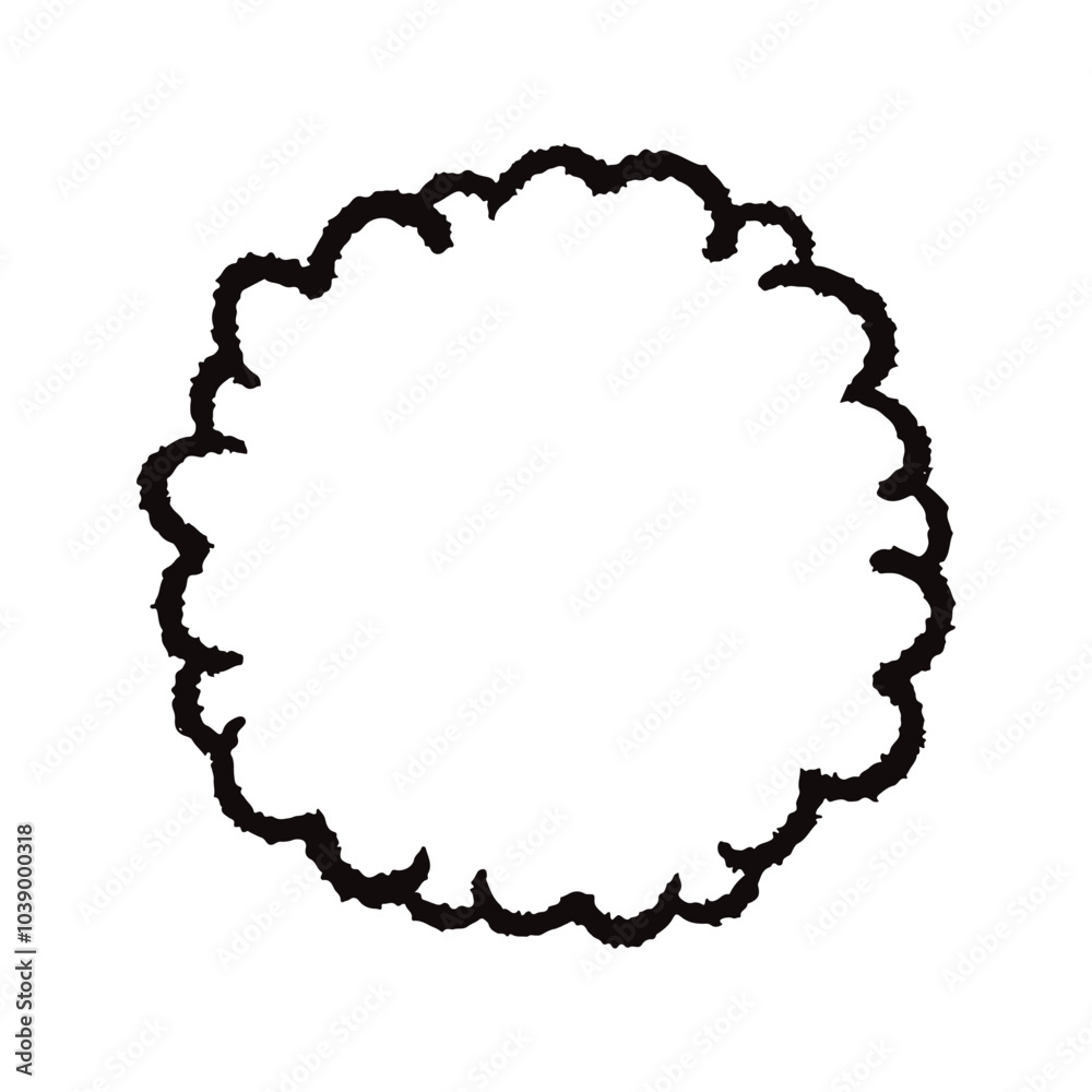 手描きのもこもこの吹き出し 手描きのもこもこの吹き出し