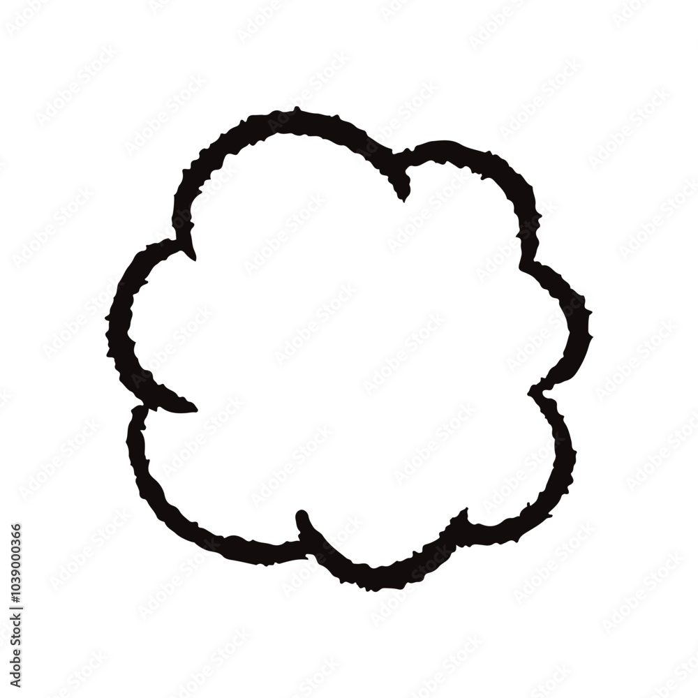 手描きのもこもこの吹き出し 手描きのもこもこの吹き出し