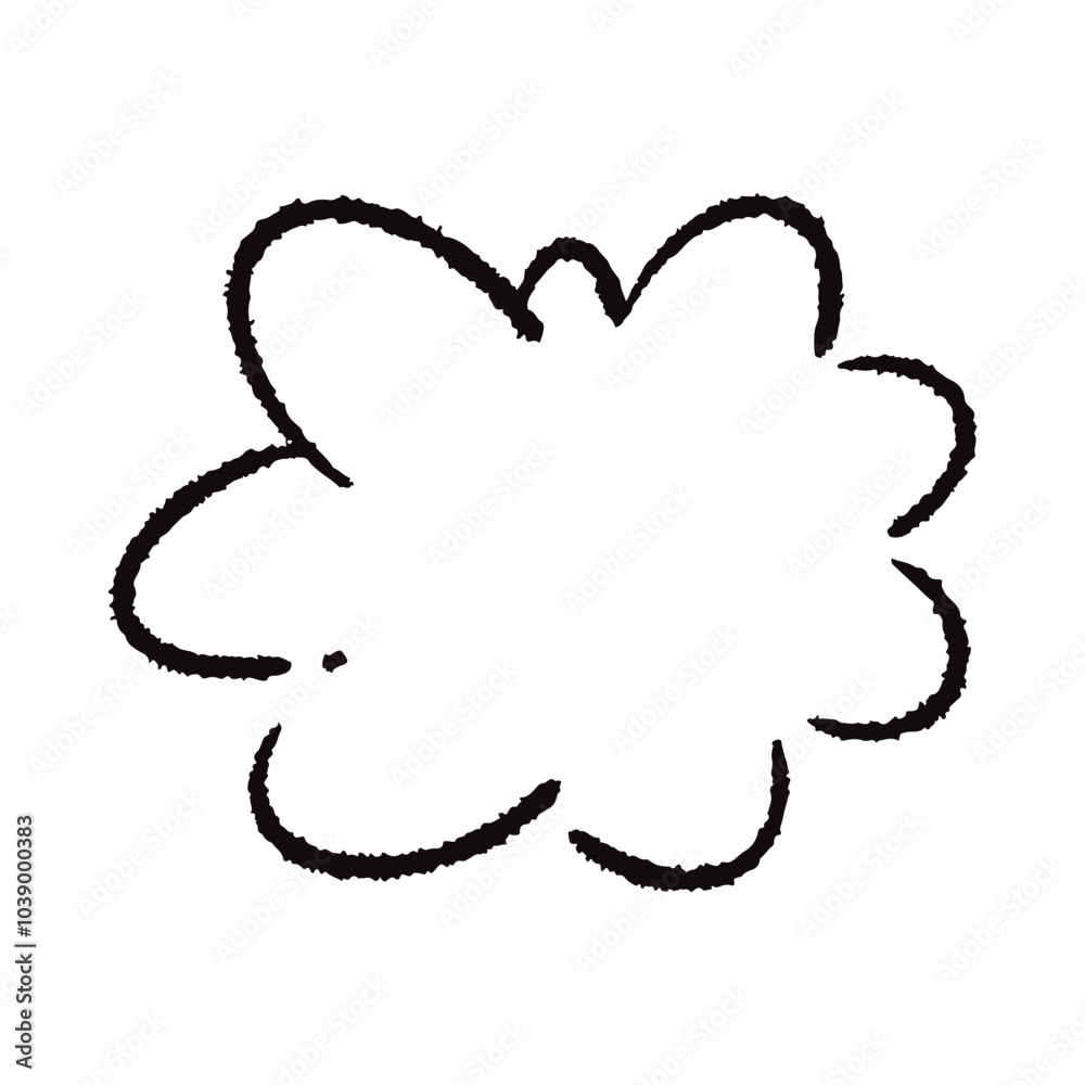 手描きのもこもこの吹き出し 手描きのもこもこの吹き出し