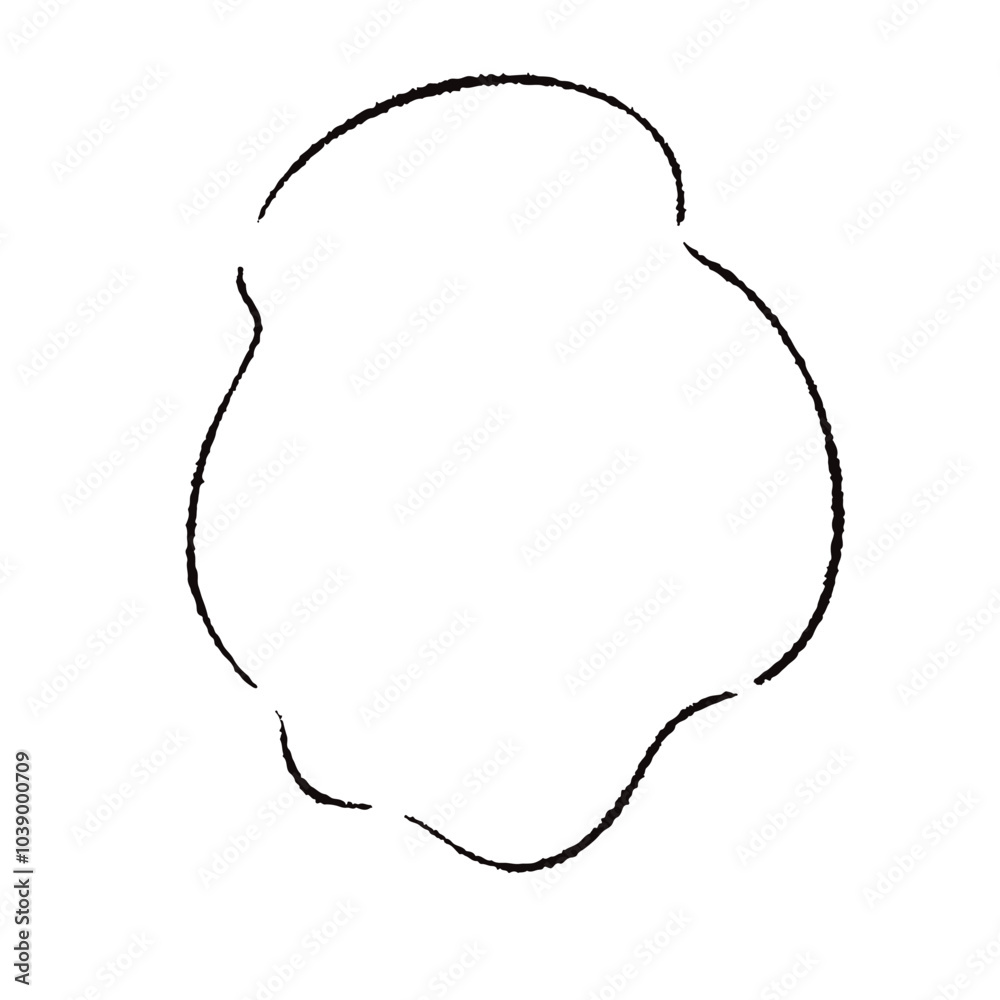 手描きのもこもこの吹き出し 手描きのもこもこの吹き出し