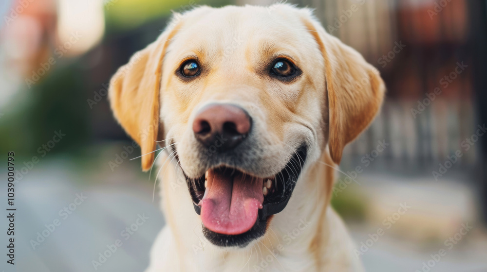 Golden Hour Labrador Retriever Enjoying Sunset in a Meadow Golden Hour Labrador Retriever Enjoying Sunset in a Meadow