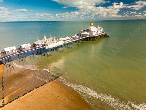 Eastbourne Beach and Pier, East Sussex, UK photo