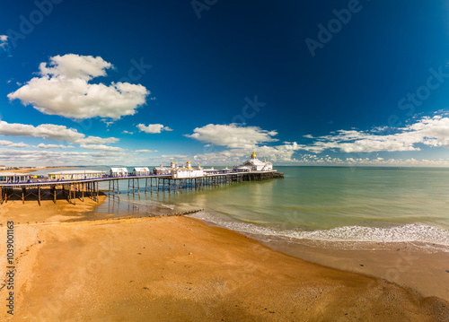 Eastbourne Beach and Pier, East Sussex, UK photo