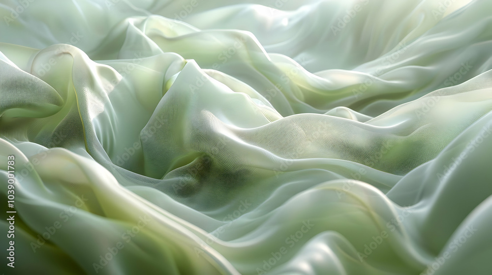 Abstract Background with Green Fabric Texture Abstract Background with Green Fabric Texture